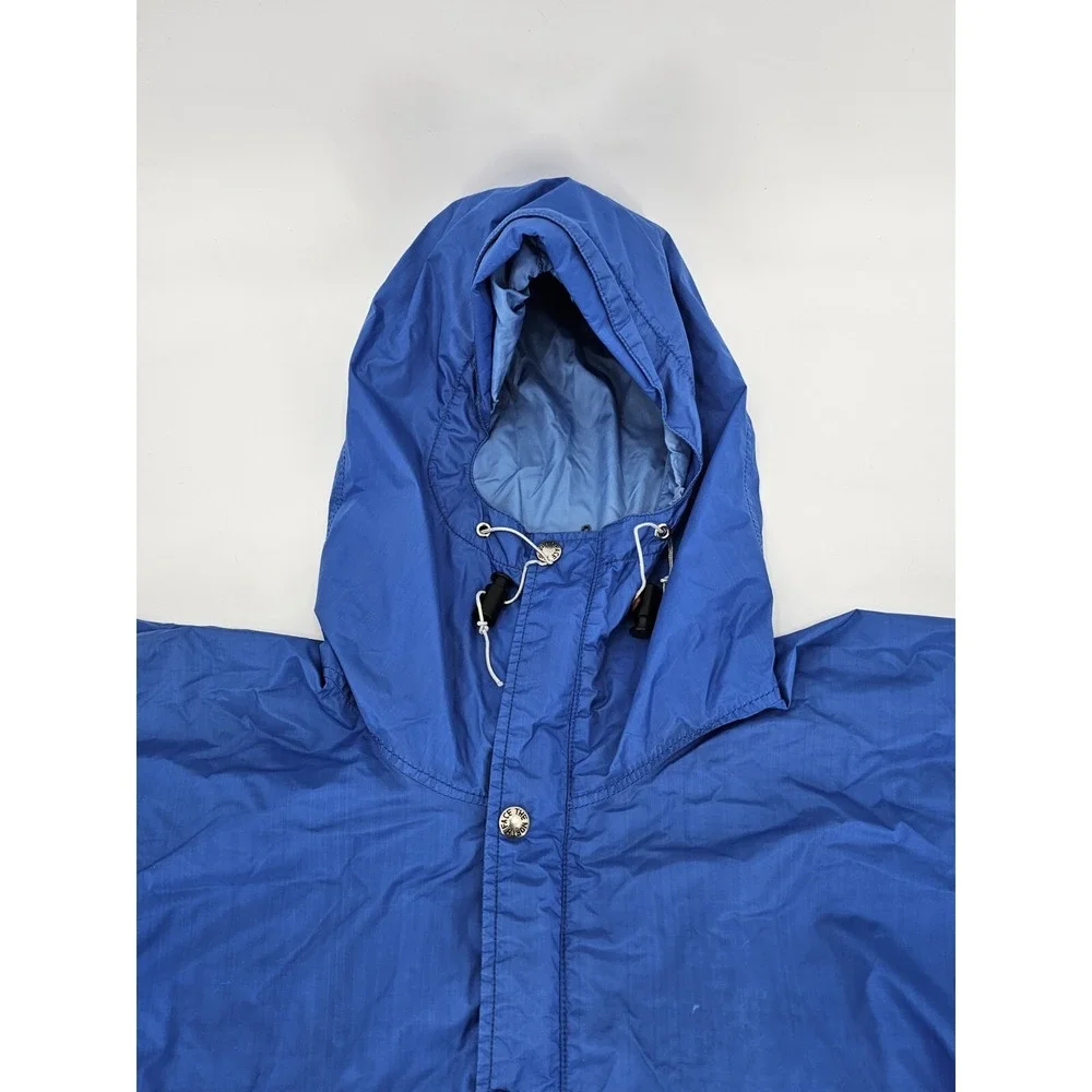 North Face Jacket Men‎ Small Blue Vintage Gore Tex  Zip Snap Hoodie Coat USA
